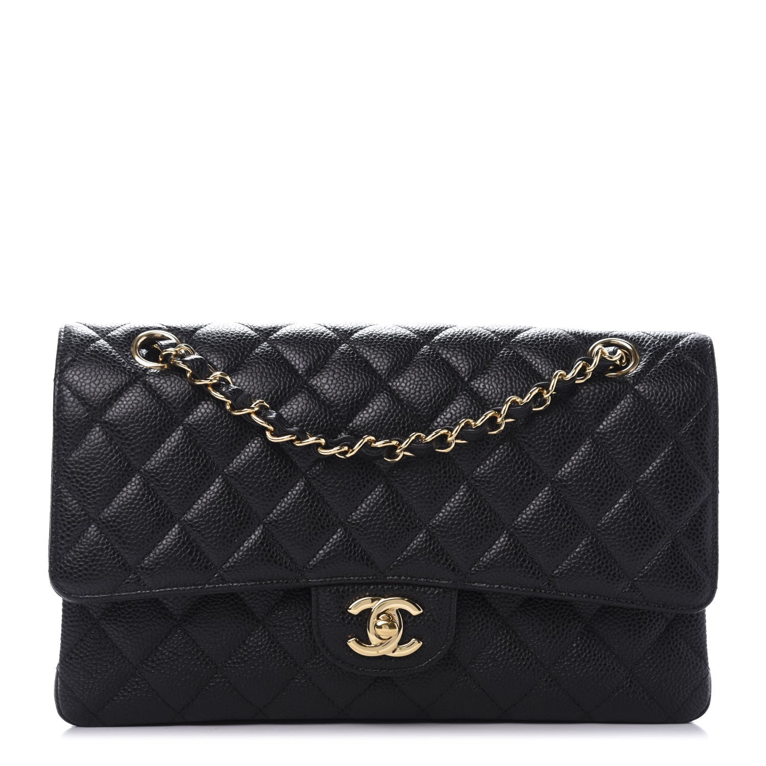 Chanel Caviar Quilted Medium Double Flap Black 1 of 11