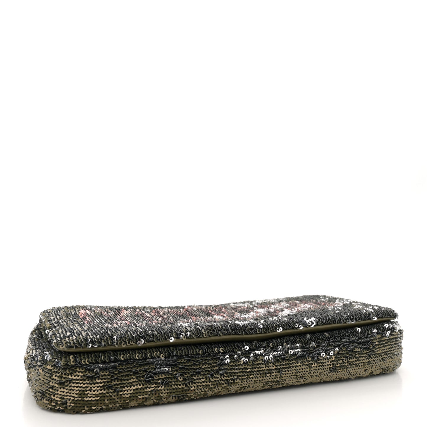 Sequin Coco Cuba Flap Bag Khaki