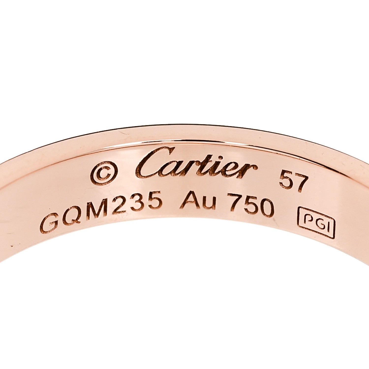 Cartier 18K Pink Gold 3.5mm LOVE Wedding Band Ring 57 8 4 of 5