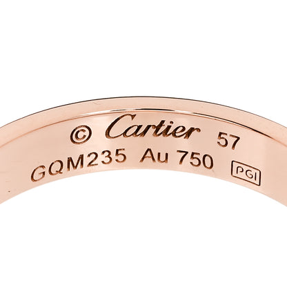 Cartier 18K Pink Gold 3.5mm LOVE Wedding Band Ring 57 8 4 of 5