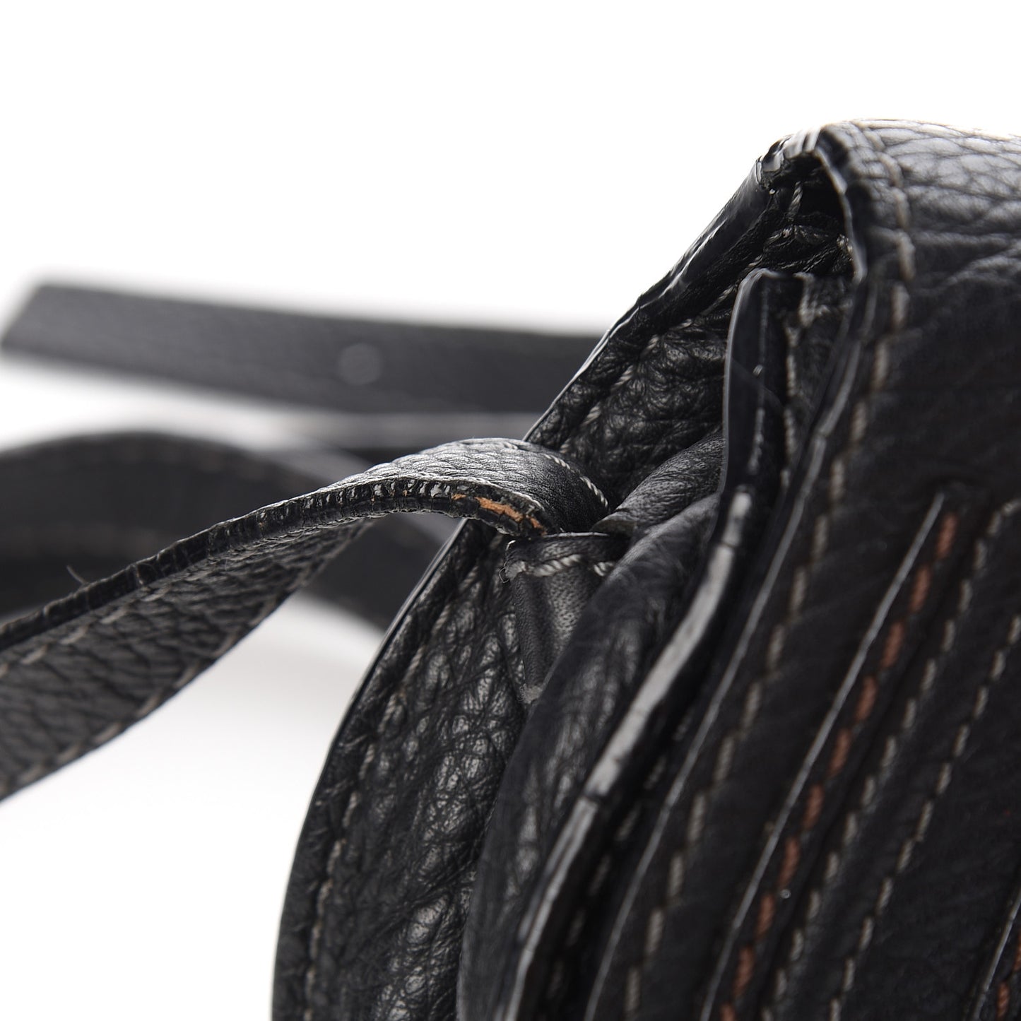 Calfskin Mini Marcie Round Crossbody Bag Black