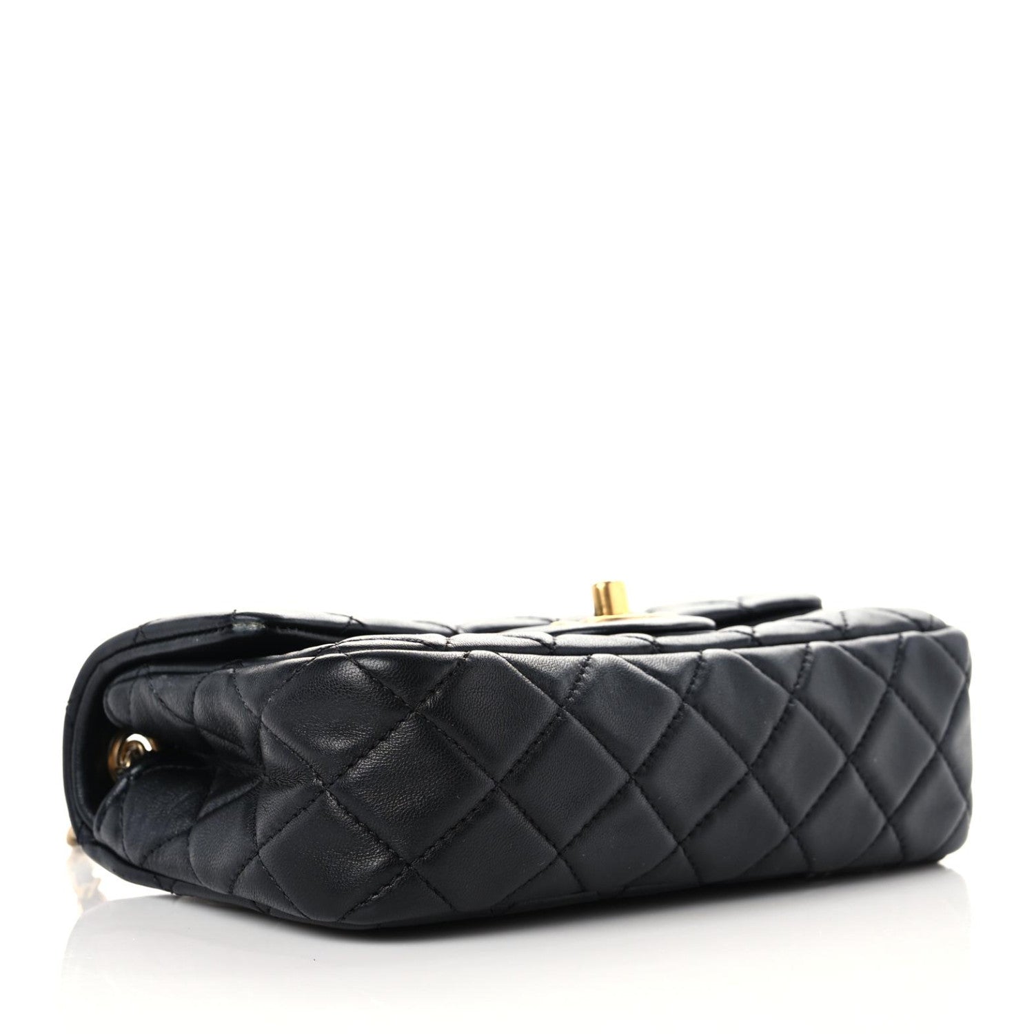 Chanel Lambskin Quilted Mini Rectangular Pearl Crush Flap Black 4 of 10