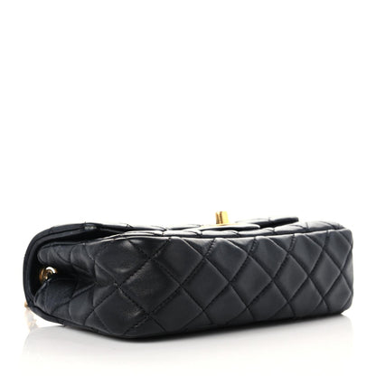 Chanel Lambskin Quilted Mini Rectangular Pearl Crush Flap Black 4 of 10