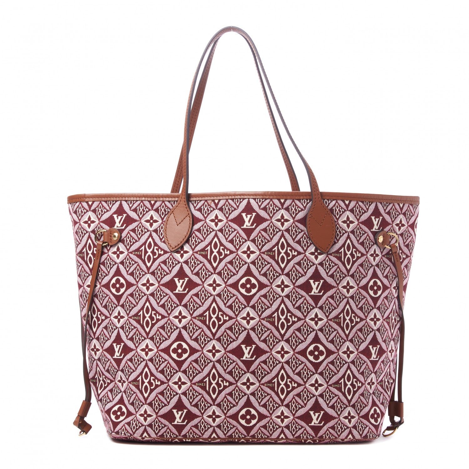 Louis Vuitton Jacquard Since 1854 Neverfull MM Bordeaux 1 of 8