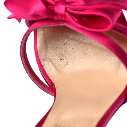 Christian Louboutin Satin Grusanda Bow Slingback Pumps 36 Fuchsia 9 of 11