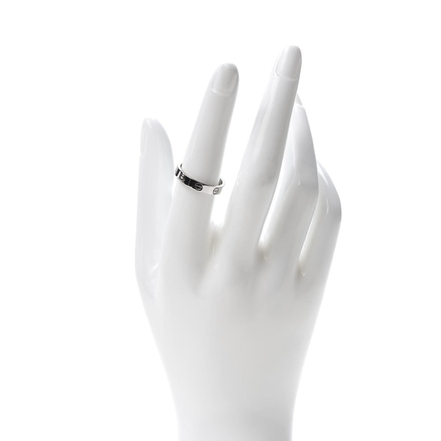 18K White Gold 3.5mm LOVE Wedding Band Ring 55 7.25