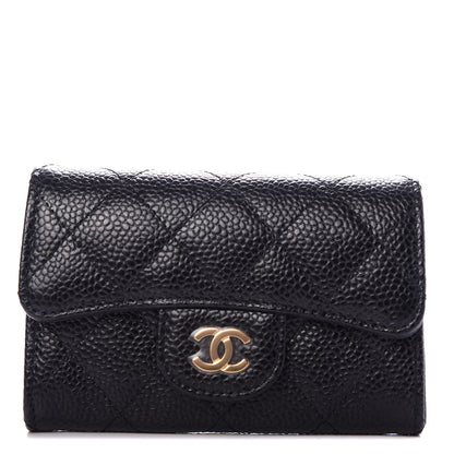 Chanel Caviar Quilted Flap Card Holder Black 1 of 9