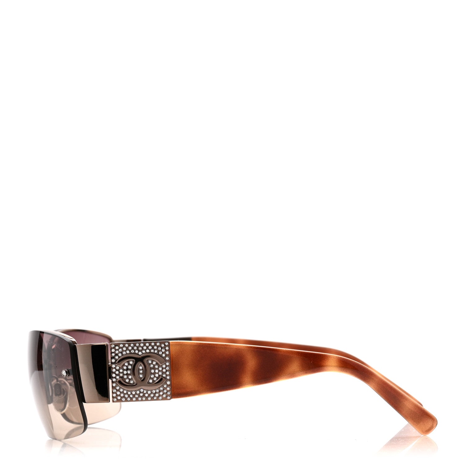 Chanel Crystal CC Sunglasses 4117-B Tortoise 3 of 8