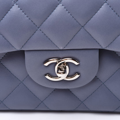 Chanel Lambskin Quilted Jumbo Double Flap Light Purple 14 of 16