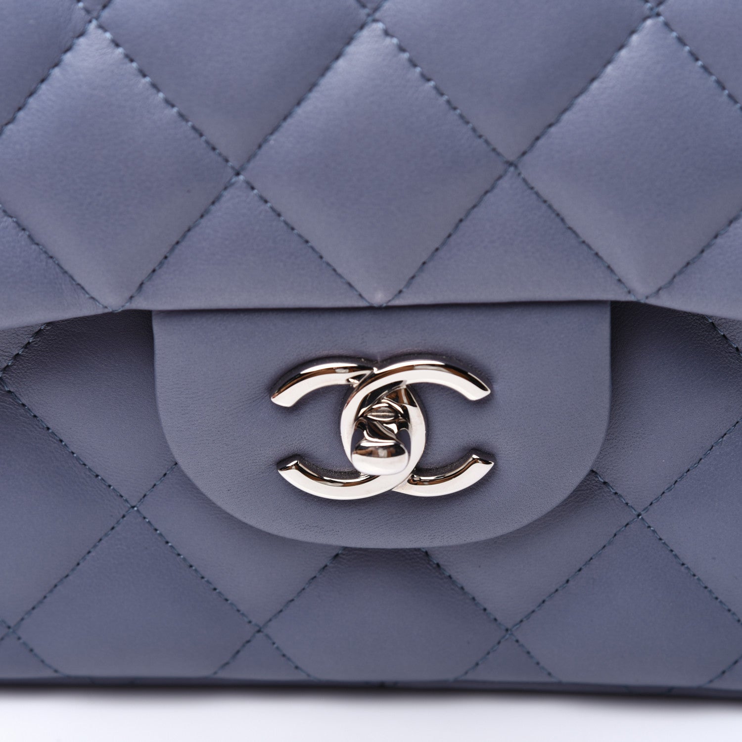Chanel Lambskin Quilted Jumbo Double Flap Light Purple 14 of 16