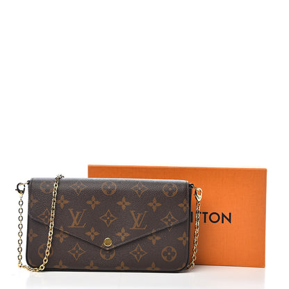Louis Vuitton Monogram Pochette Felicie Chain Wallet Fuchsia 18 of 18