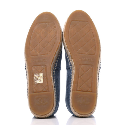 Chanel Denim CC Espadrilles 39 Blue Black 5 of 10