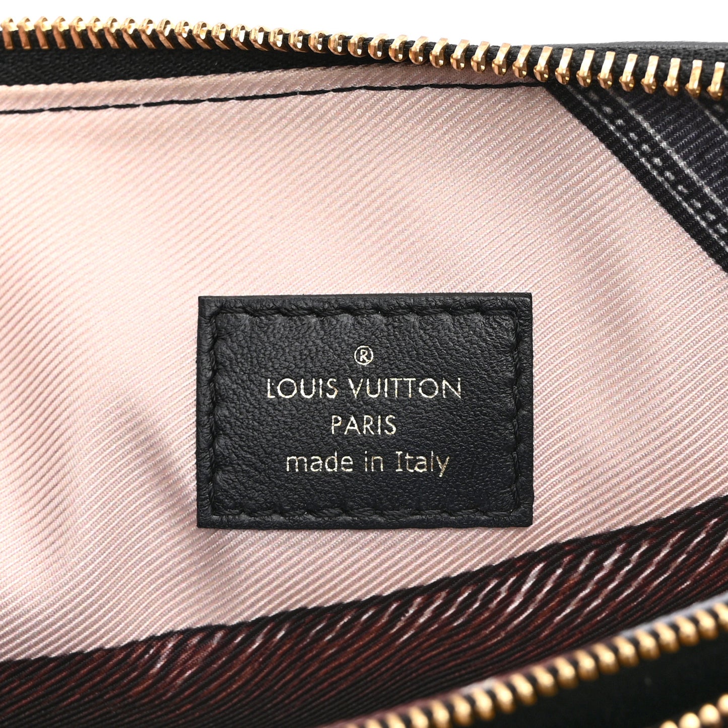 Lambskin Embossed Monogram Scarf Coussin PM Black