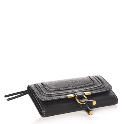 Chloe Calfskin Marcie Continental Flap Wallet Black 4 of 7