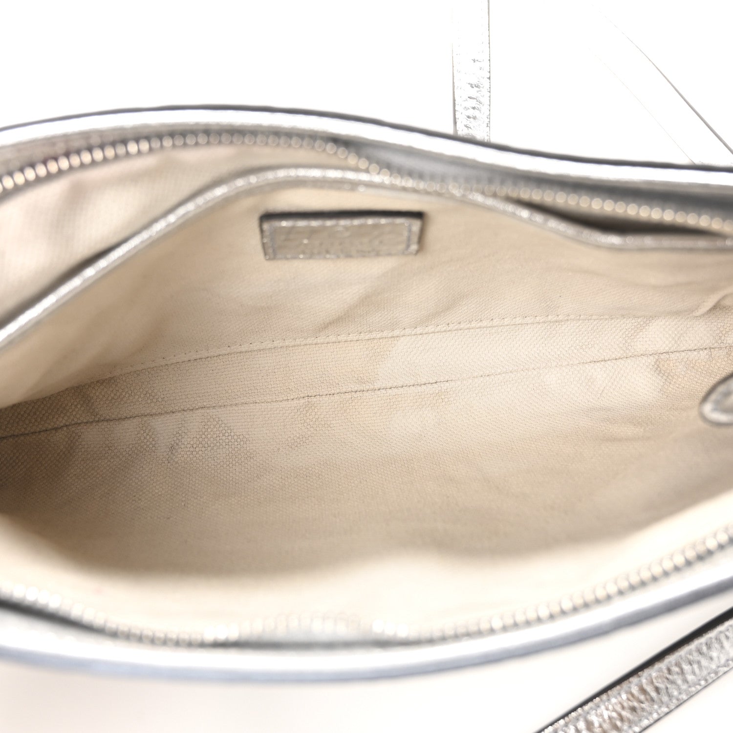 Gucci Metallic GG Grainy Calfskin Emblem Medium Shoulder Bag