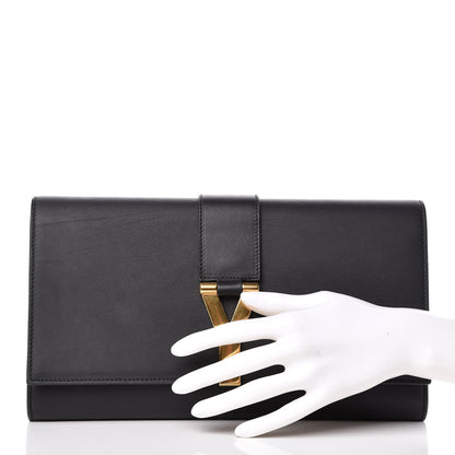 Saint Laurent Calfskin Classic Y Ligne Clutch Black 2 of 9