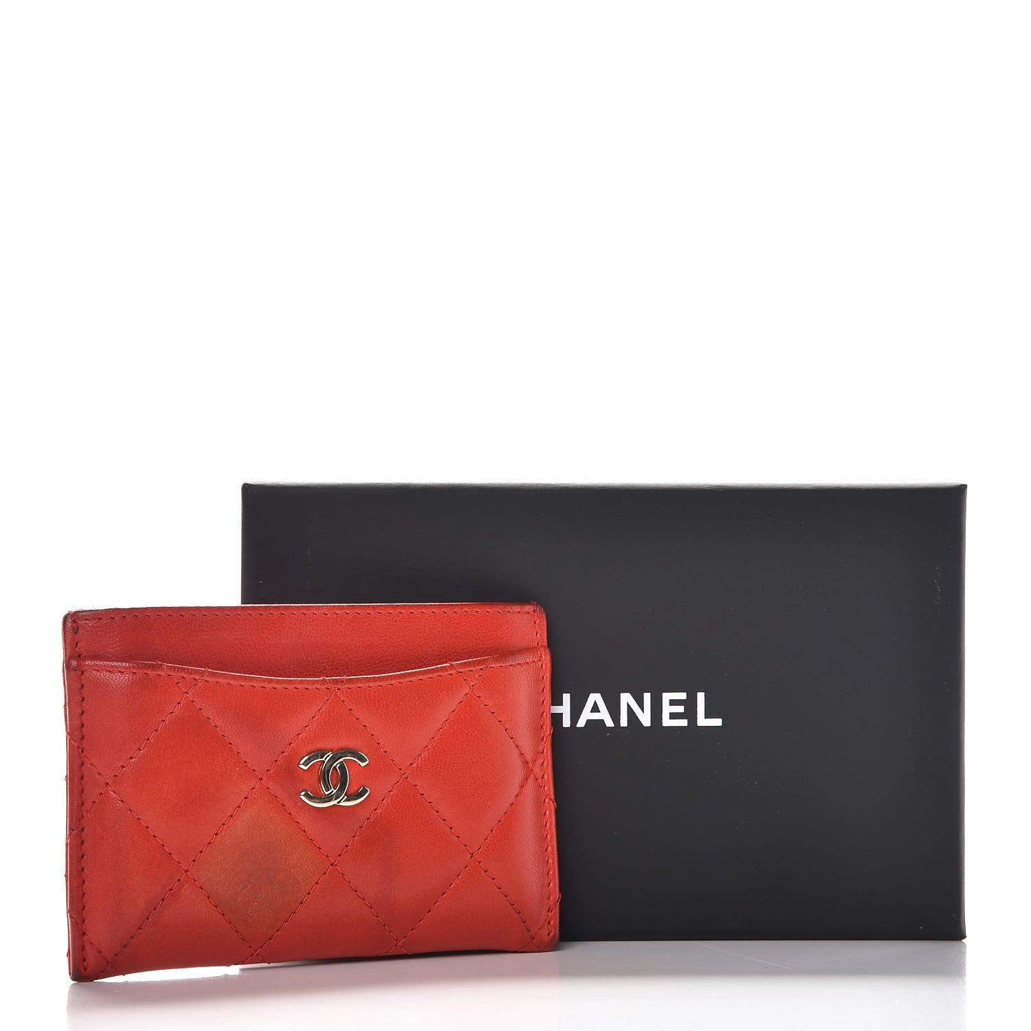 Chanel Lambskin Quilted Card Holder Red 12 of 12