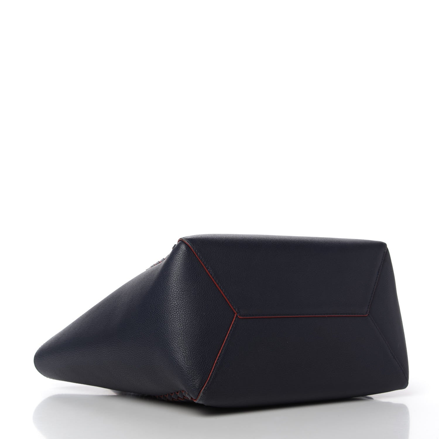 Louis Vuitton Calfskin Braided Lockme Cabas Marine Rouge 4 of 13