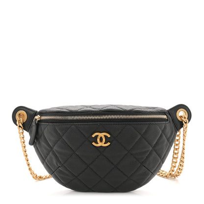 Chanel Caviar Quilted Sweetheart Belt Bag Black 1 of 11