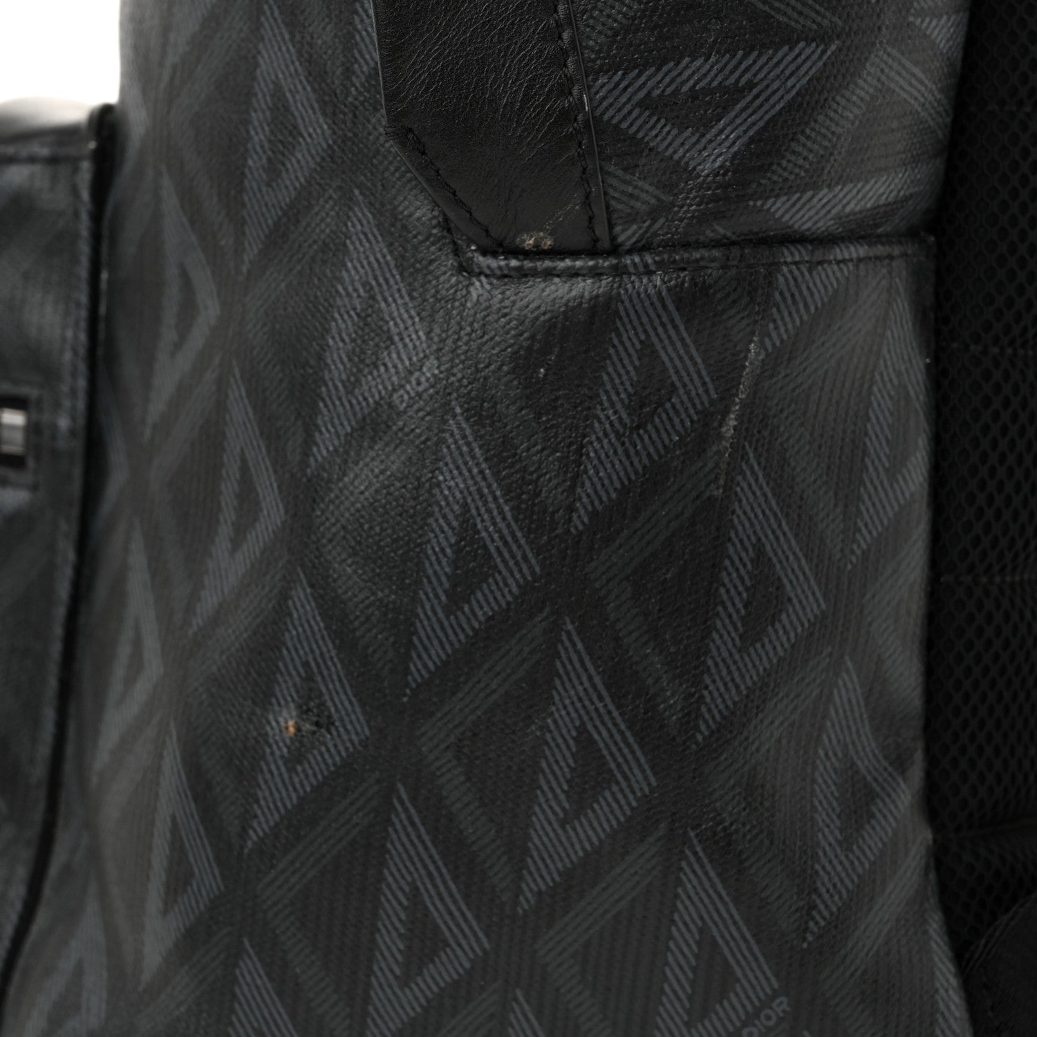 Christian Dior Coated Canvas CD Diamond Rider Zipped Backpack Black 11 of 12