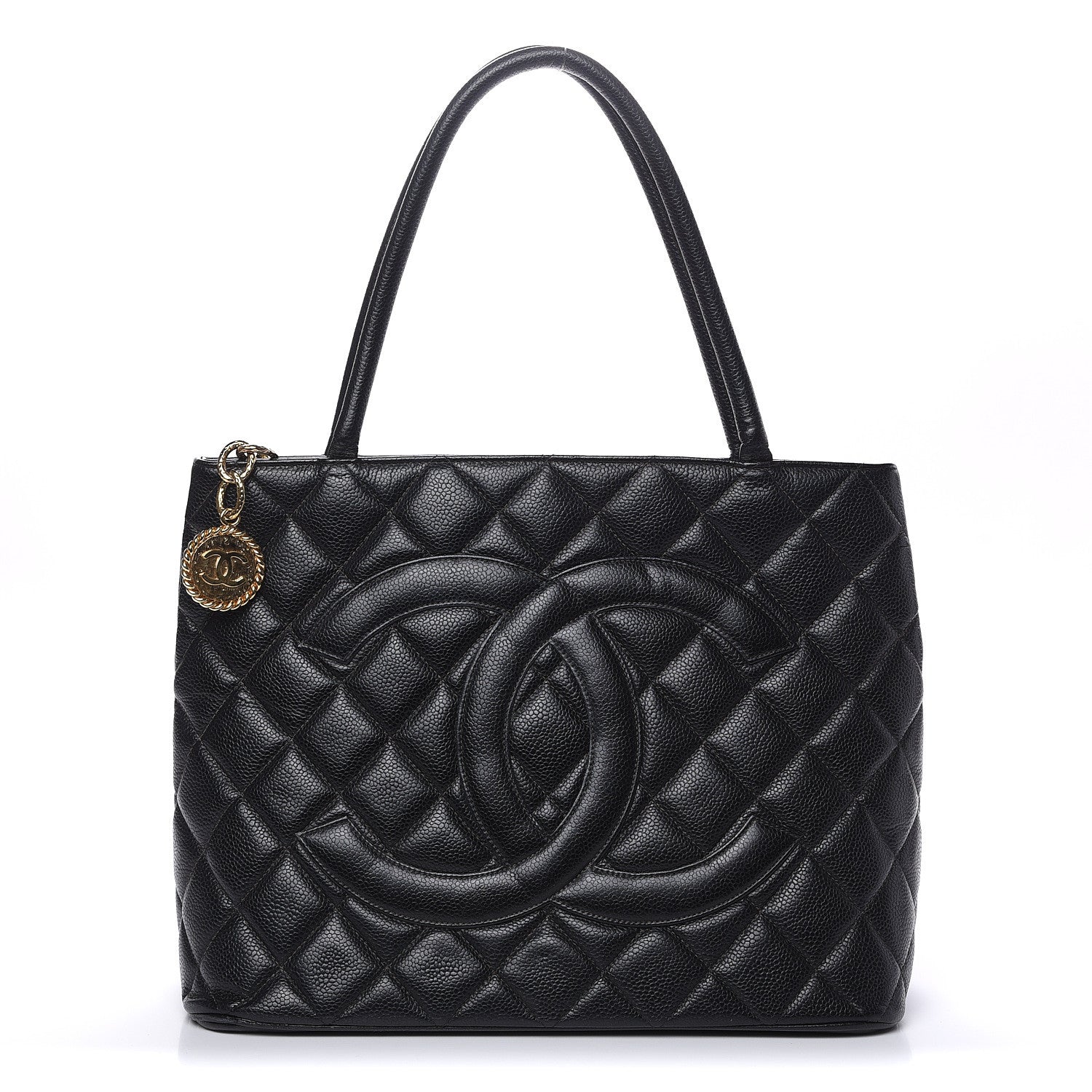 Chanel Caviar Quilted Medallion Tote Black 1 of 17