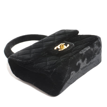 Chanel Velvet Mini Kelly Flap Black 4 of 8