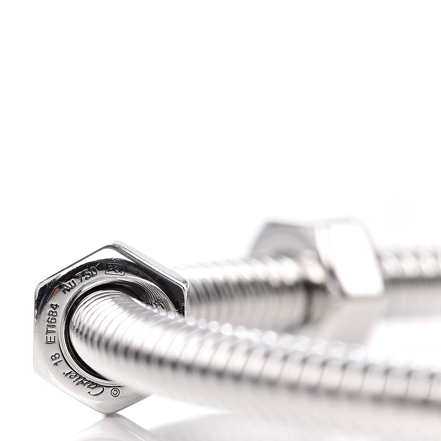 Cartier 18K White Gold Ecrou de Bracelet 18 4 of 4