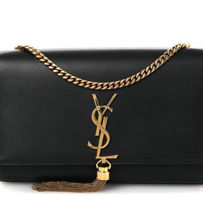 Saint Laurent Smooth Calfskin Medium Classic Monogram Kate Tassel Satchel Black 7 of 12