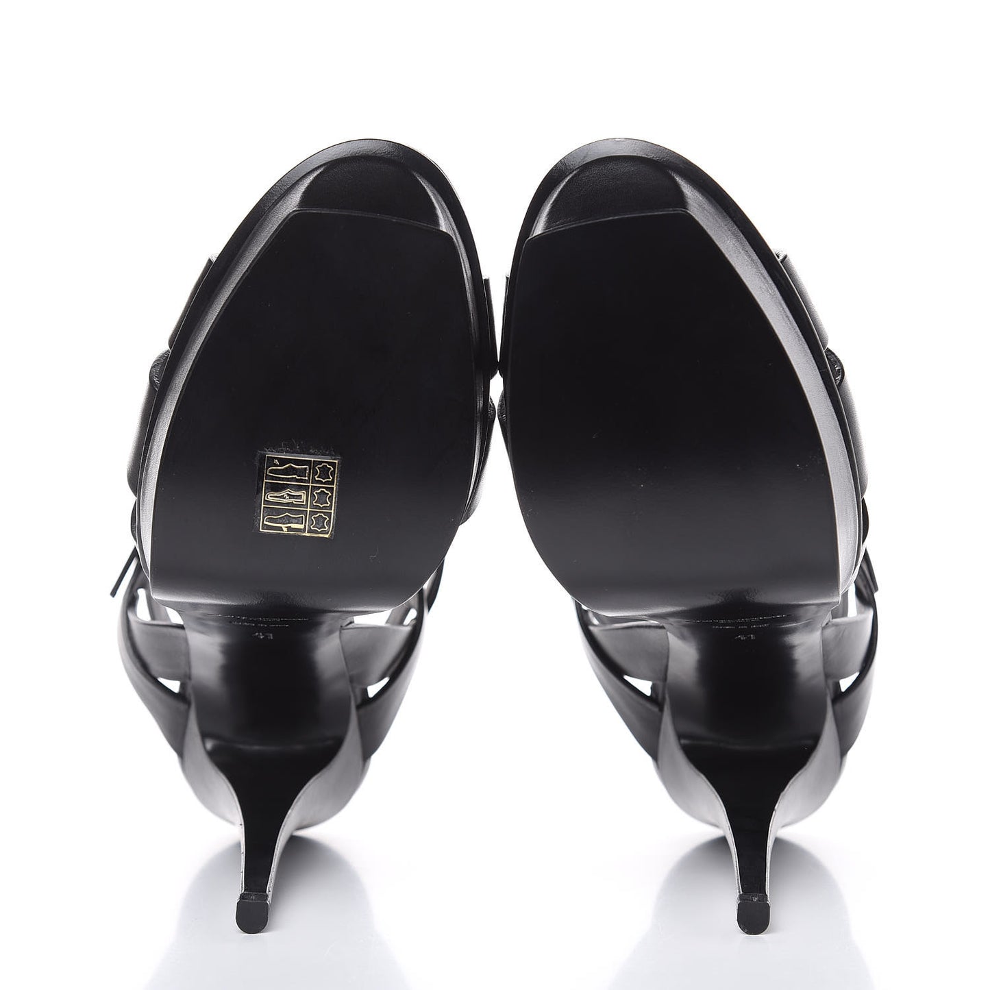 Calfskin Tribute 105 Platform Sandals 41 Black