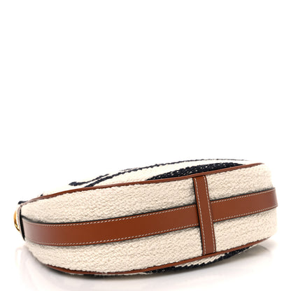 Celine Textile Medium Ava Shoulder Bag White Black 4 of 12