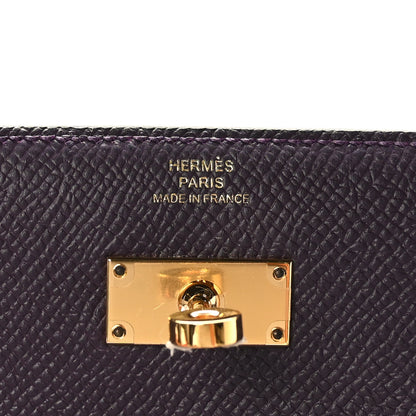 Hermes Epsom Verso Medium Kelly Wallet Raisin Anemone 7 of 8