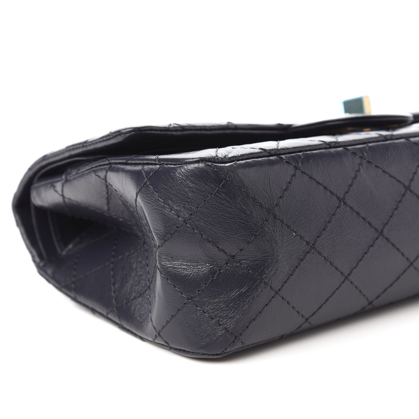 Aged Calfskin Quilted 2.55 Reissue 225 Flap Navy