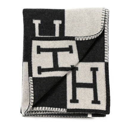 Hermes Wool Cashmere Avalon III Blanket Black 2 of 3