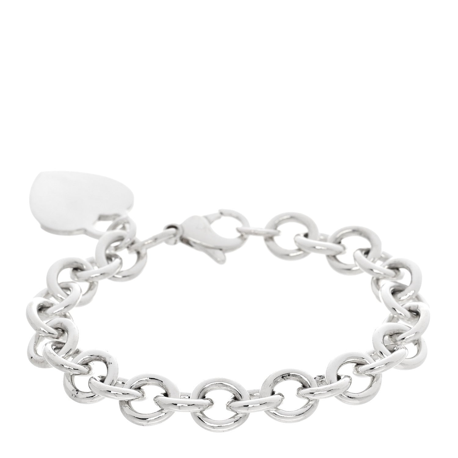 Tiffany Sterling Silver Heart Tag Charm Bracelet 2 of 3