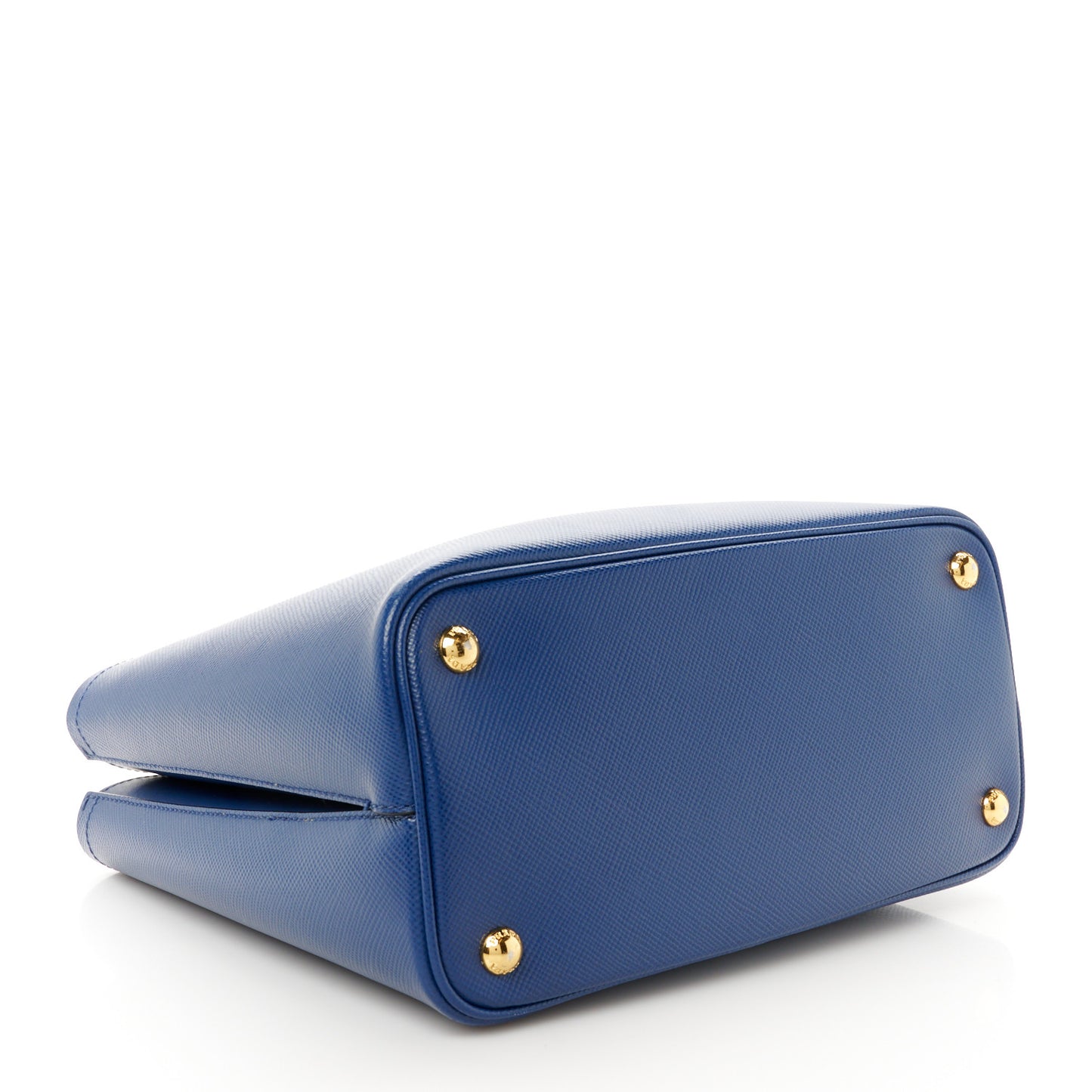 Saffiano Cuir Medium Panier Bucket Bag Bleuette Fuoco