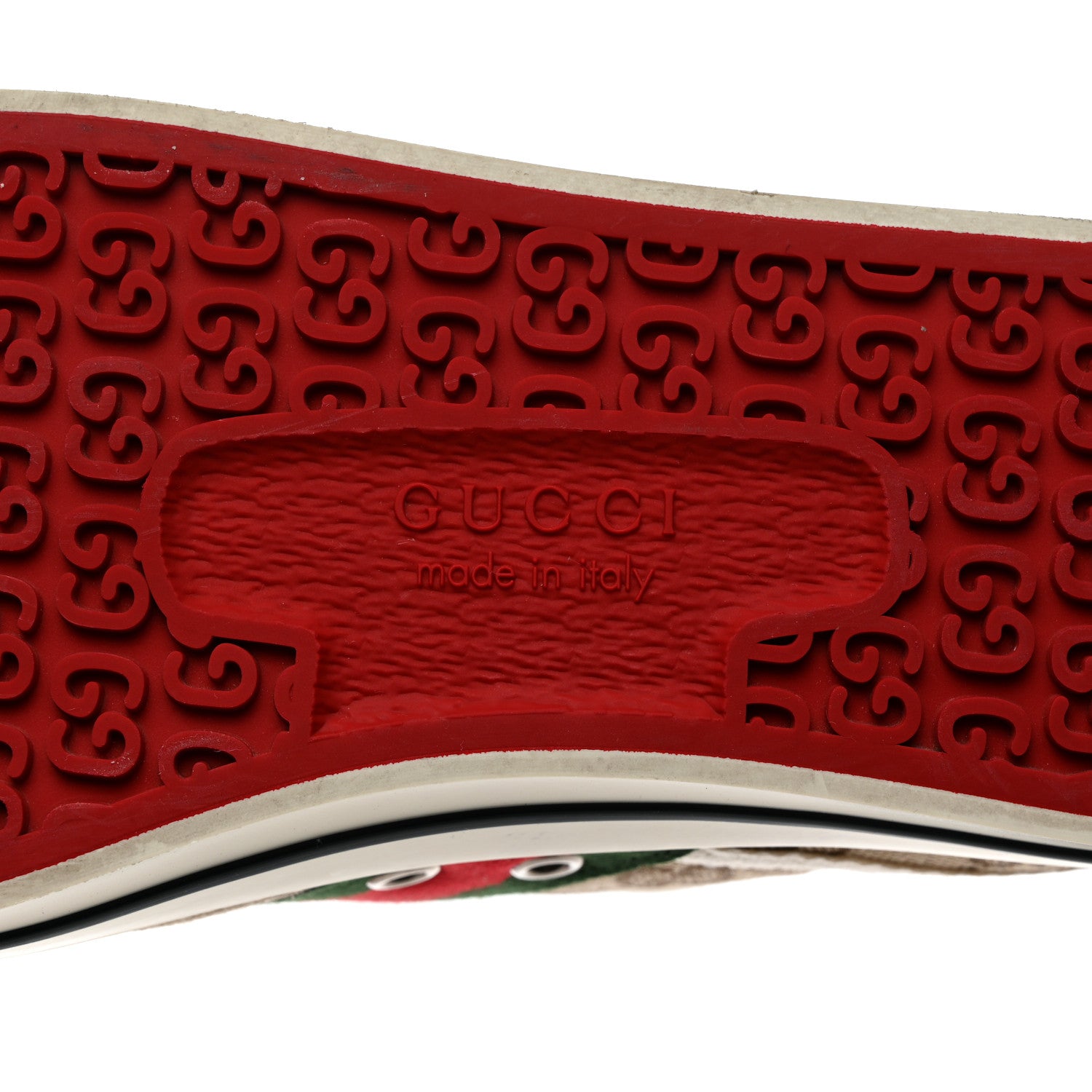 Gucci GG Monogram Web Womens 1977 Tennis Sneakers 40 Beige Ebony Mystic White 6 of 8