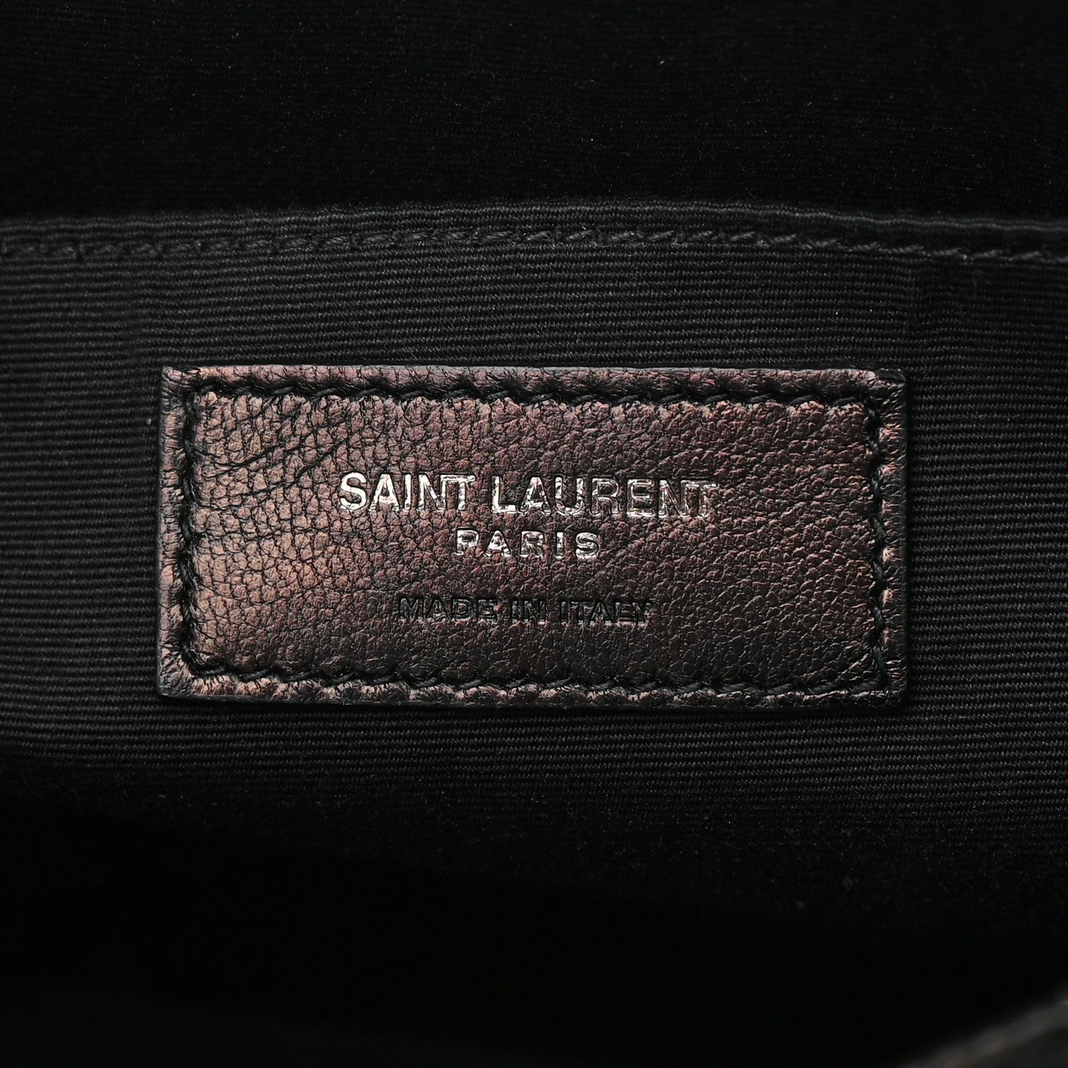 Saint Laurent Calfskin Crocodile Embossed Monogram Lou Camera Bag Black 6 of 11