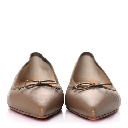 Christian Louboutin Nappa Spiked Hall Flats 41 Nude 2 of 7