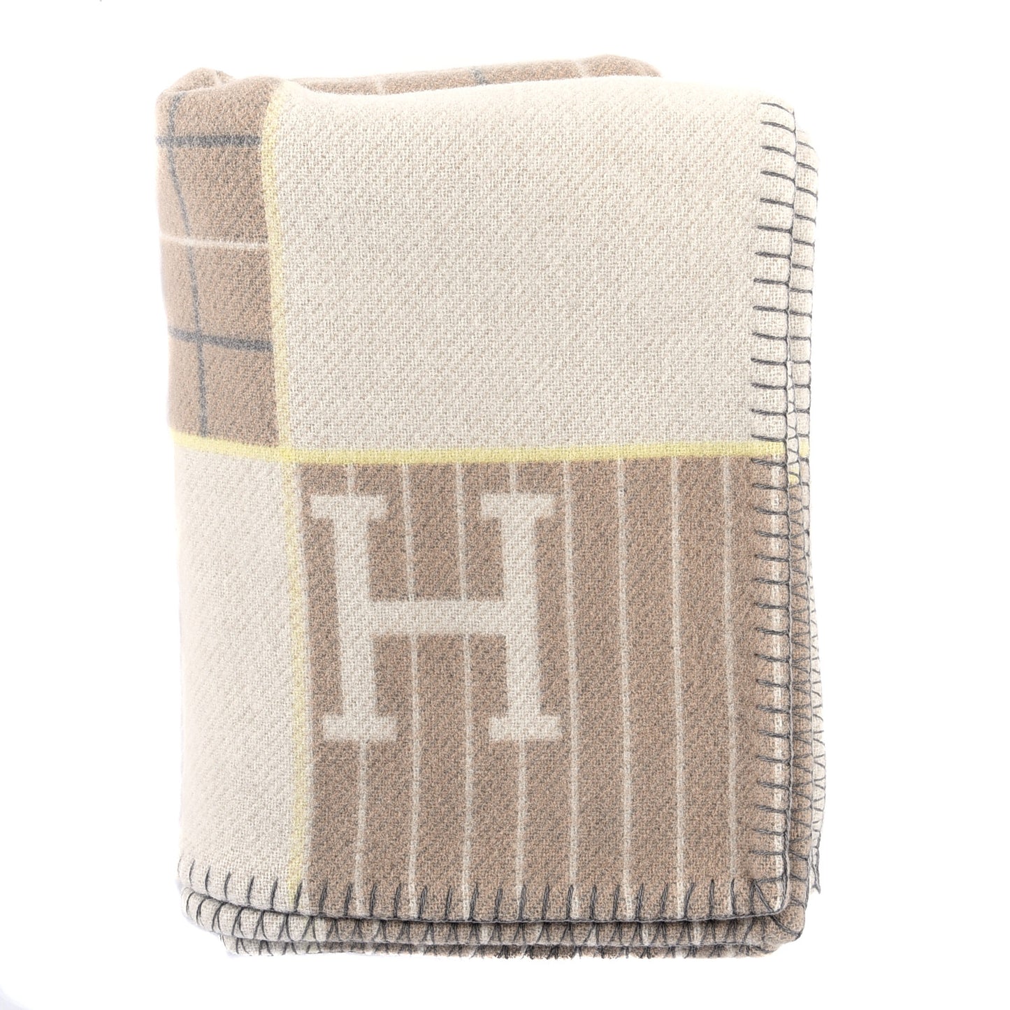 Wool Cashmere Avalon Passe-Passe Blanket Naturel