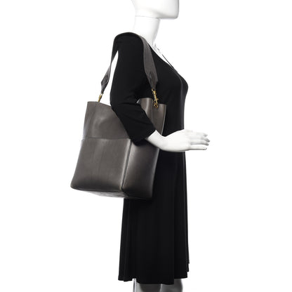 Celine Smooth Calfskin Sangle Bucket Bag Grey 2 of 12