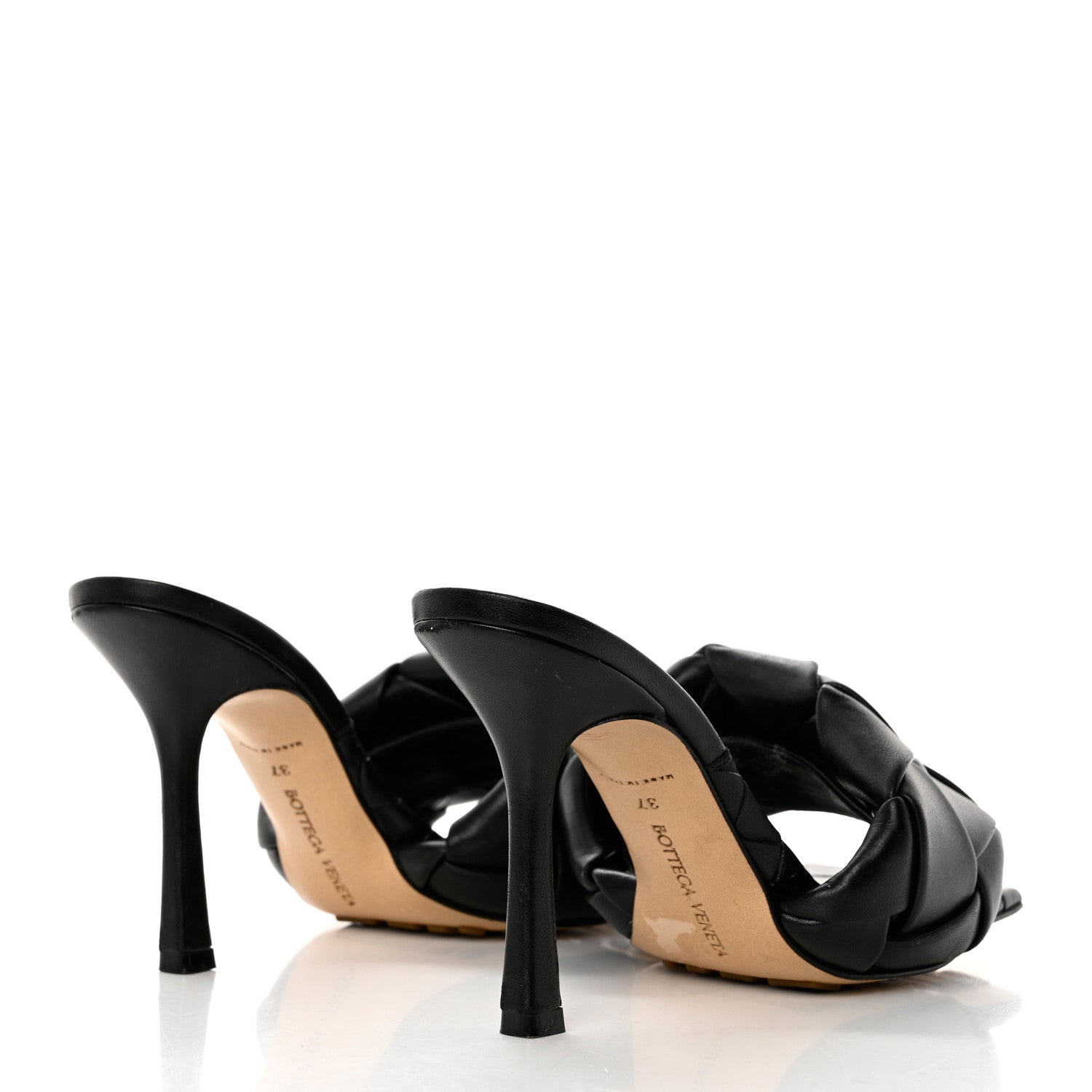 Bottega Veneta Nappa Maxi Intrecciato Lido Mule Sandals 37 Black 4 of 8