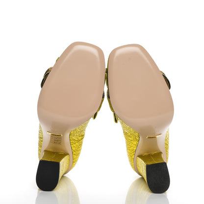 Gucci Galassia GG Marmont Fringe 105mm Loafer Pumps 36.5 Mimosa 5 of 8