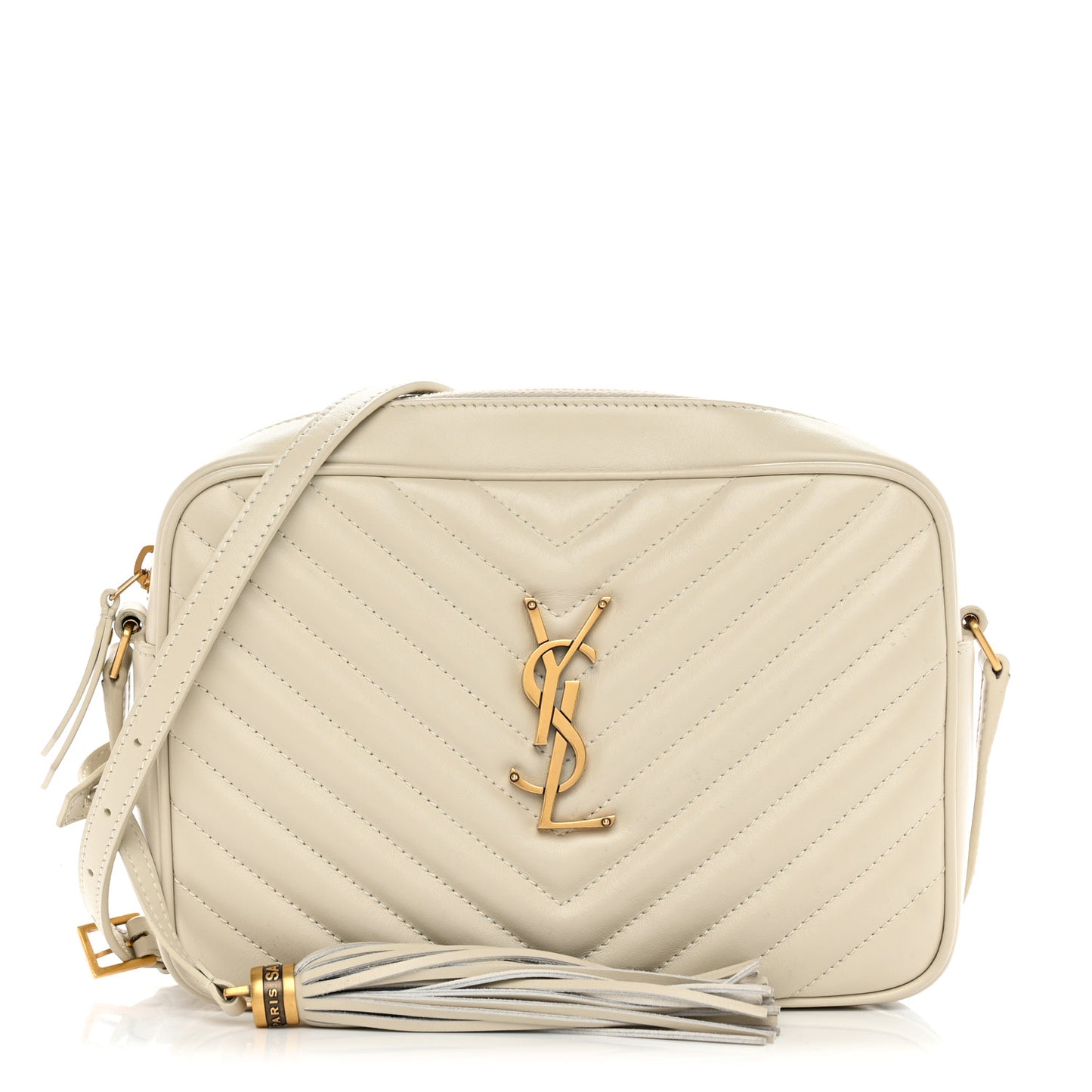 Calfskin Matelasse Monogram Lou Camera Bag Crema Soft
