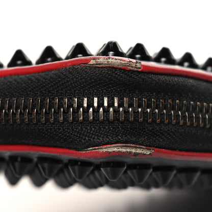 Christian Louboutin Calfskin Panettone Spiked Zip Around Wallet Black 12 of 12
