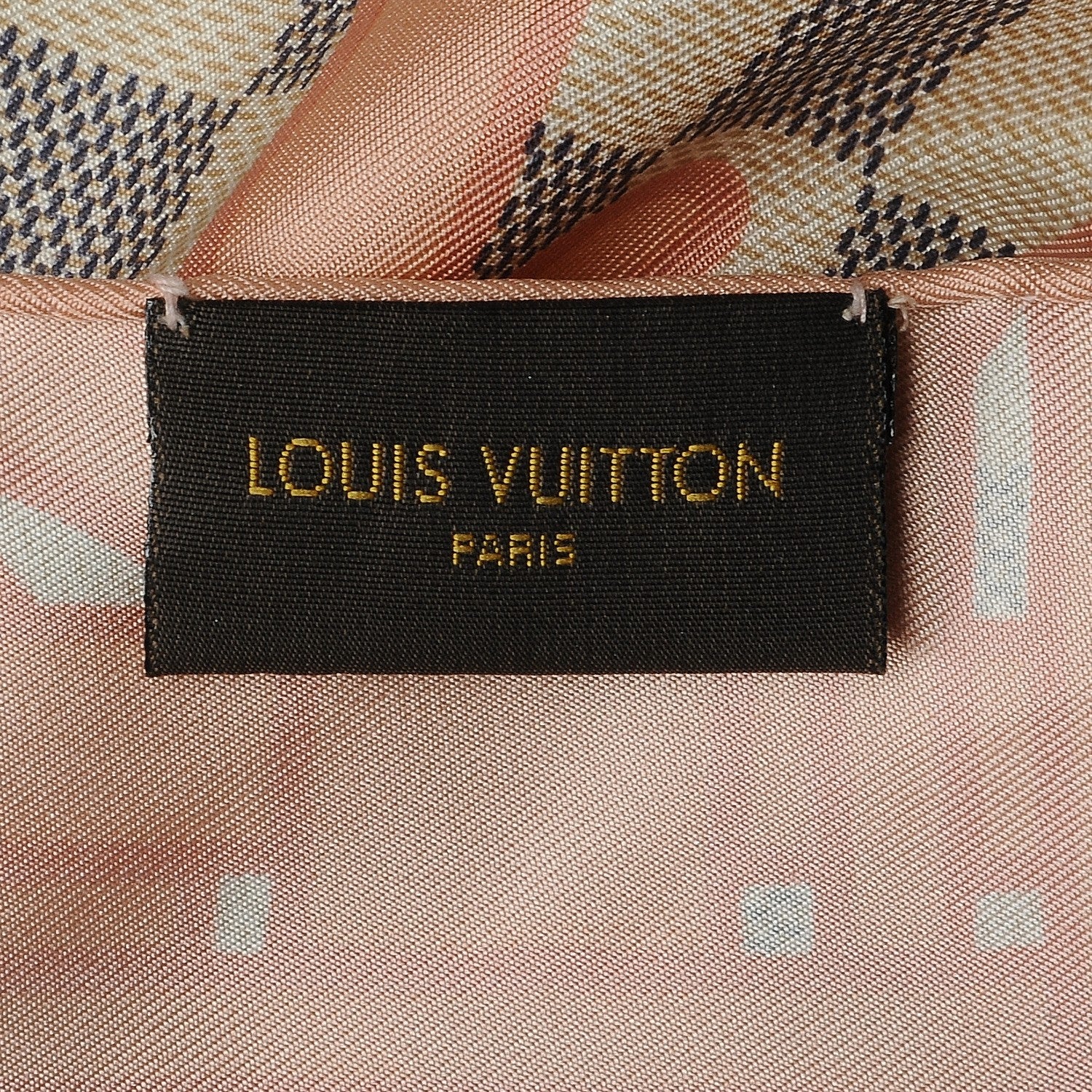 Louis Vuitton Silk Damier Azur Tahitienne Square Scarf 4 of 5
