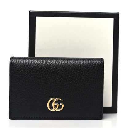 Gucci Pebbled Calfskin GG Marmont Card Case Black 11 of 11