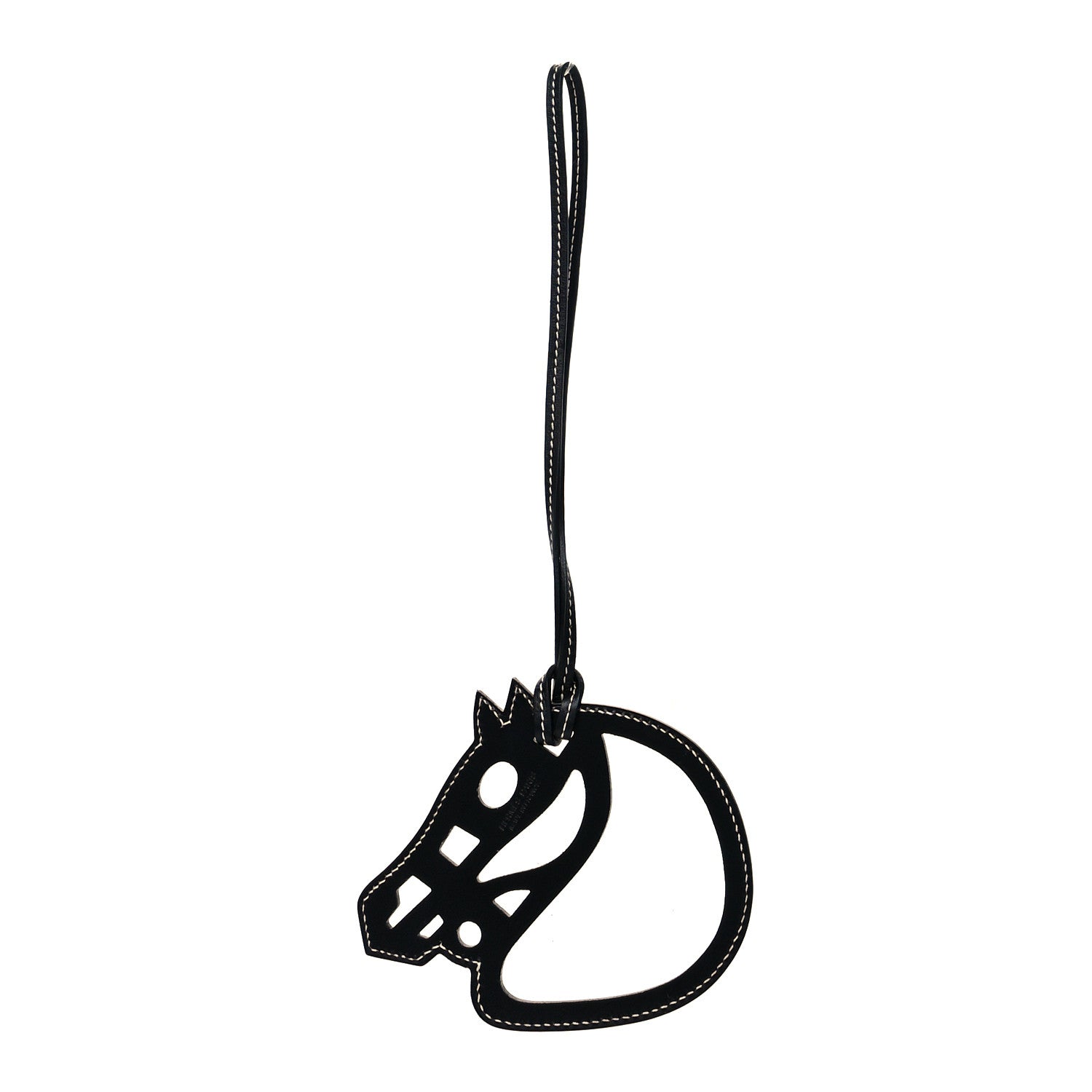 Hermes Box Paddock Cheval Horse Bag Charm Black 1 of 3