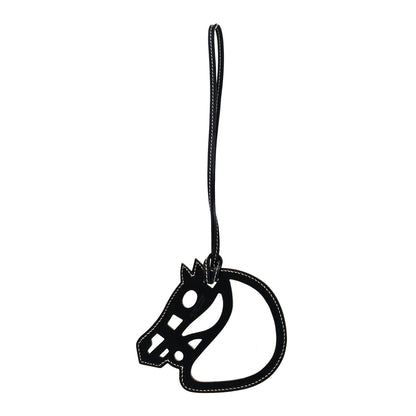 Hermes Box Paddock Cheval Horse Bag Charm Black 1 of 3