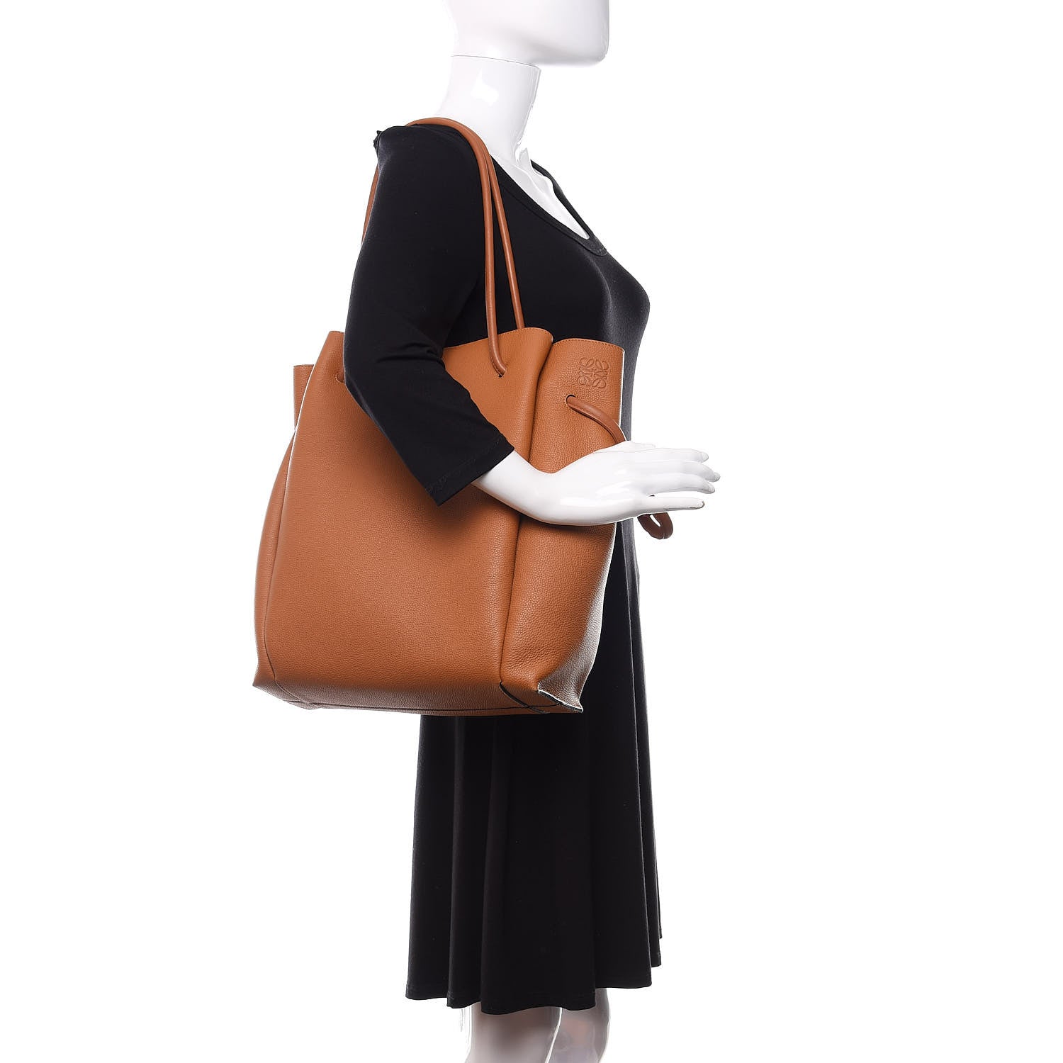 Loewe Calfskin Medium Flamenco Knot Bag Tan Light Caramel 2 of 11