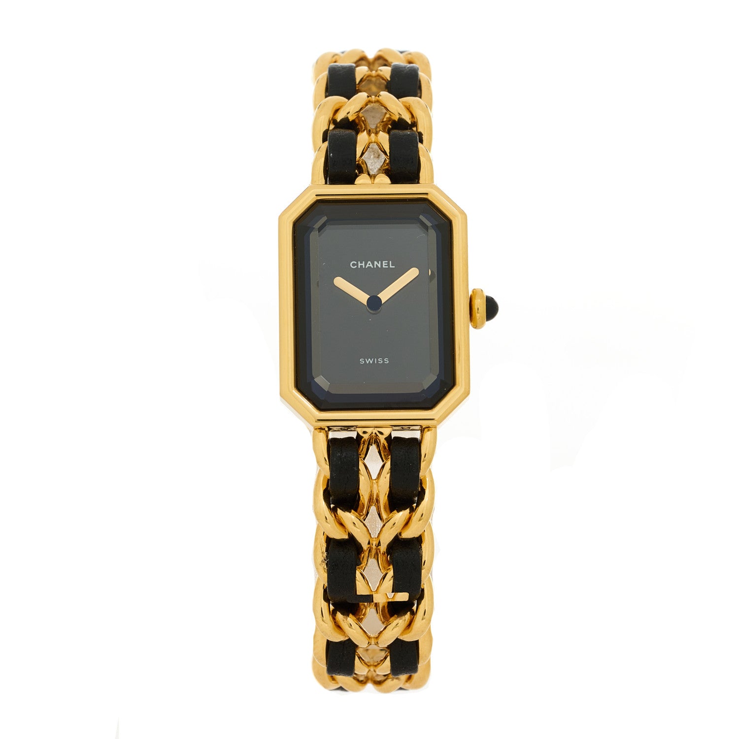 Chanel Stainless Steel Lambskin 20mm Chain Premiere Quartz Watch Gold L 1 of 4